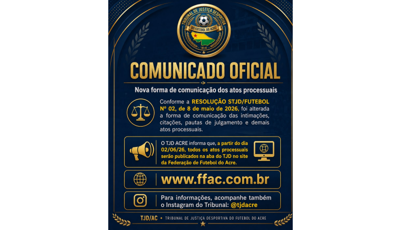 TJD/AC altera forma de comunicação dos atos processuais